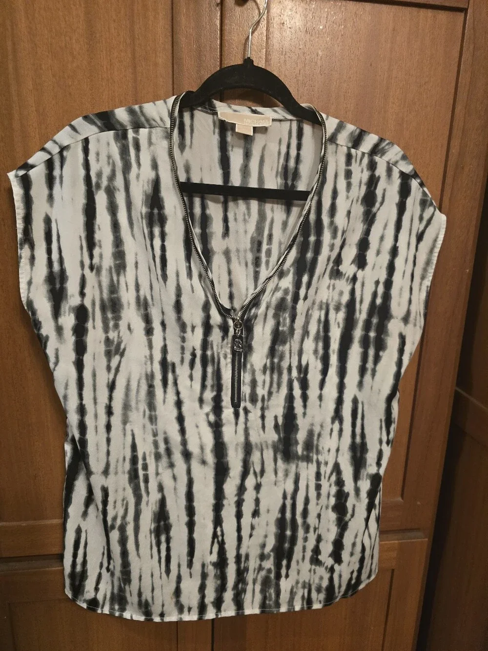 Michael Kors Half Zippered Striped Zebra Print